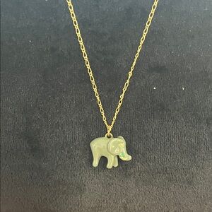 J.Crew glass elephant pendant